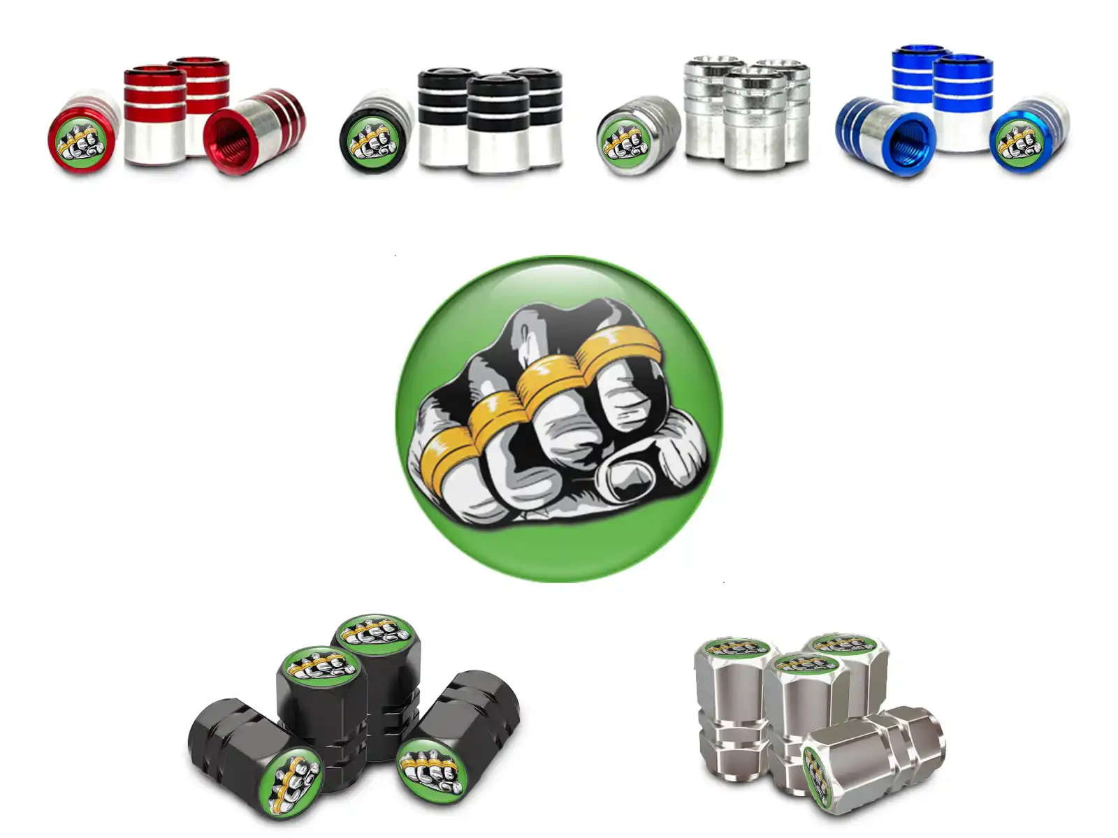 Valve Caps for Bicycle Customizable Style Look